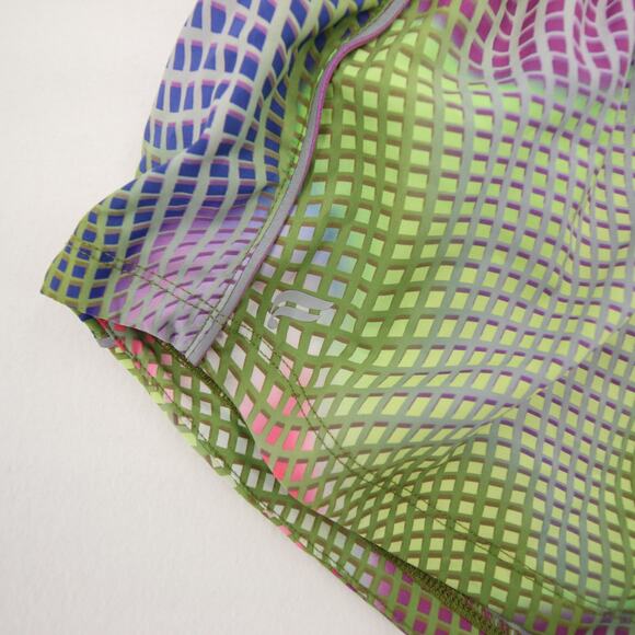 Fabletics Shorts Green Pink Multicolor Mid Rise Running Zipper Pocket XS NWT - Picture 7 of 14